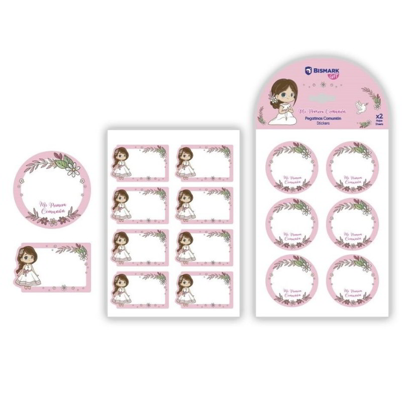 Pegatinas Mi Primera Comunión - niña