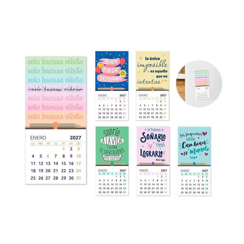 Calendario imantado 2027 c/lápiz Mensajes