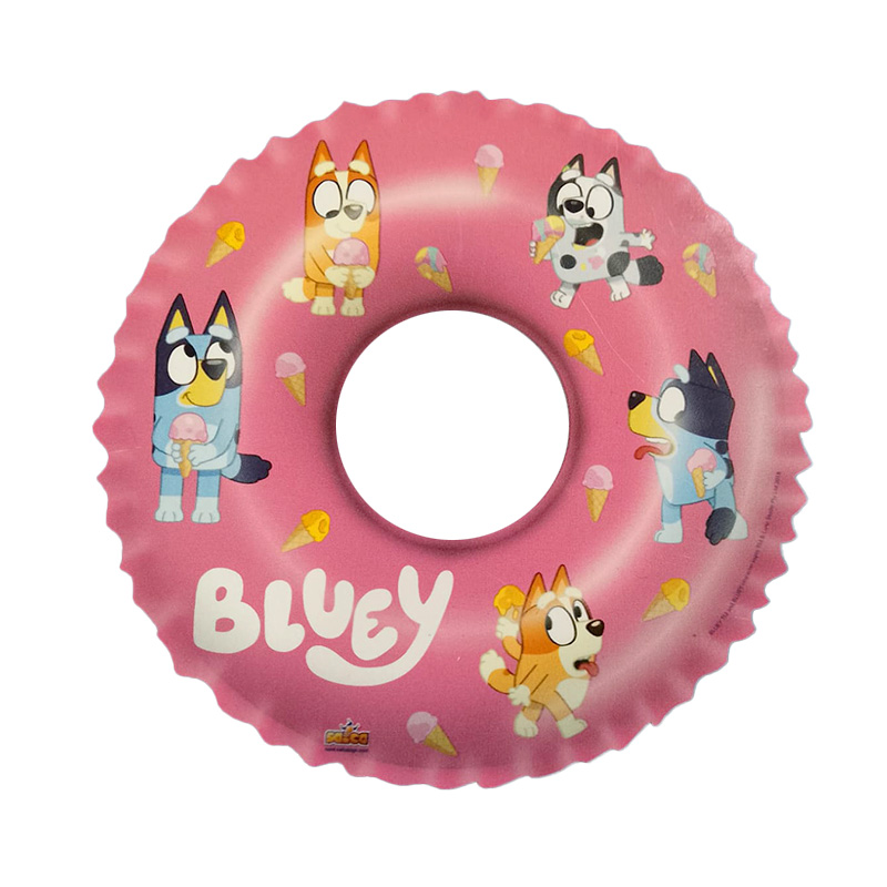 Flotador rueda hinchable piscina Bluey & Bingo 50cm - rosa