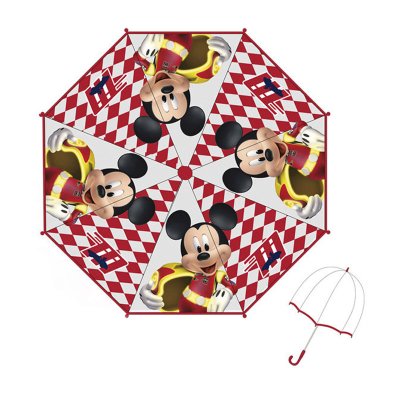 Paraguas transparente manual Mickey 46cm 8" - rojo 批发