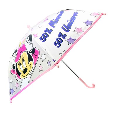 Paraguas semitransparente manual Minnie Unicornio 45cm - rosa 批发