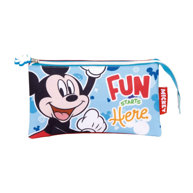 Estuche triple Fun Mickey Mouse 22cm