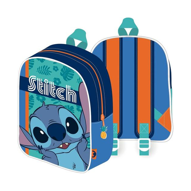 Mochila guardería Stitch Disney 25cm - azul