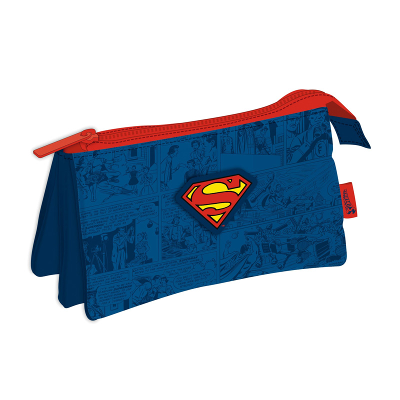 Estuche triple Superman DC 21x11cm