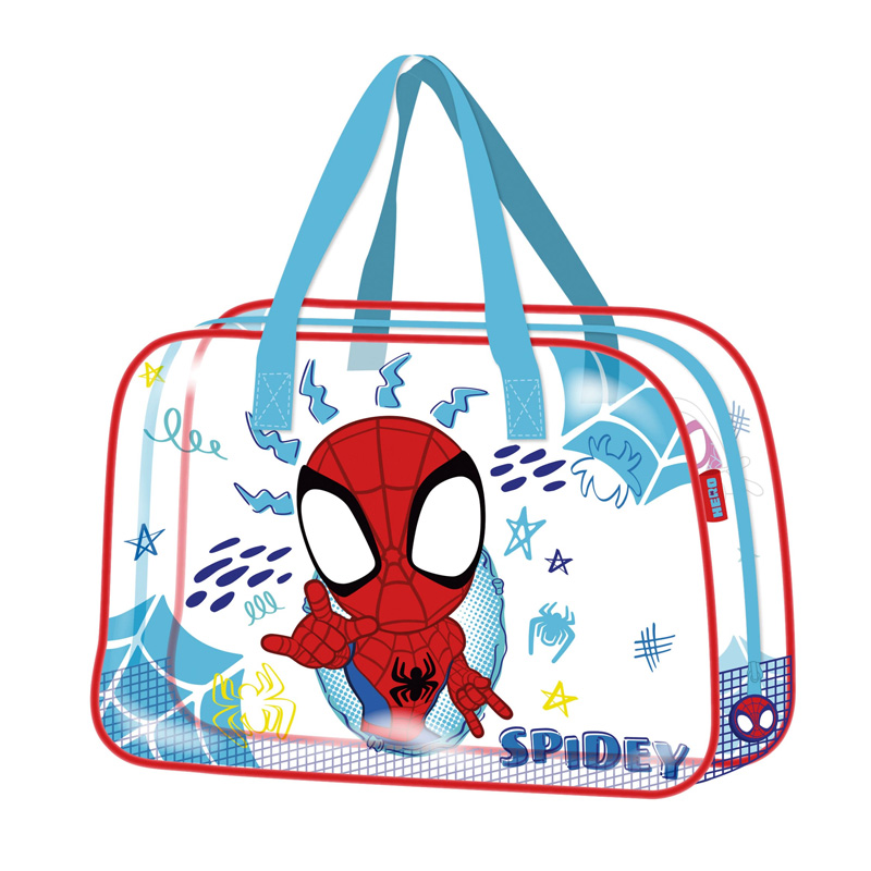 Bolsa grande de playa transparente Spidey 50cm