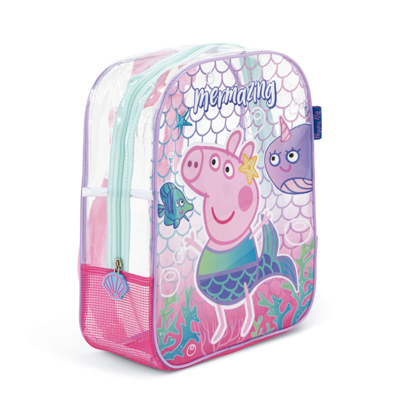 Mochila de playa transparente Peppa Pig 31cm