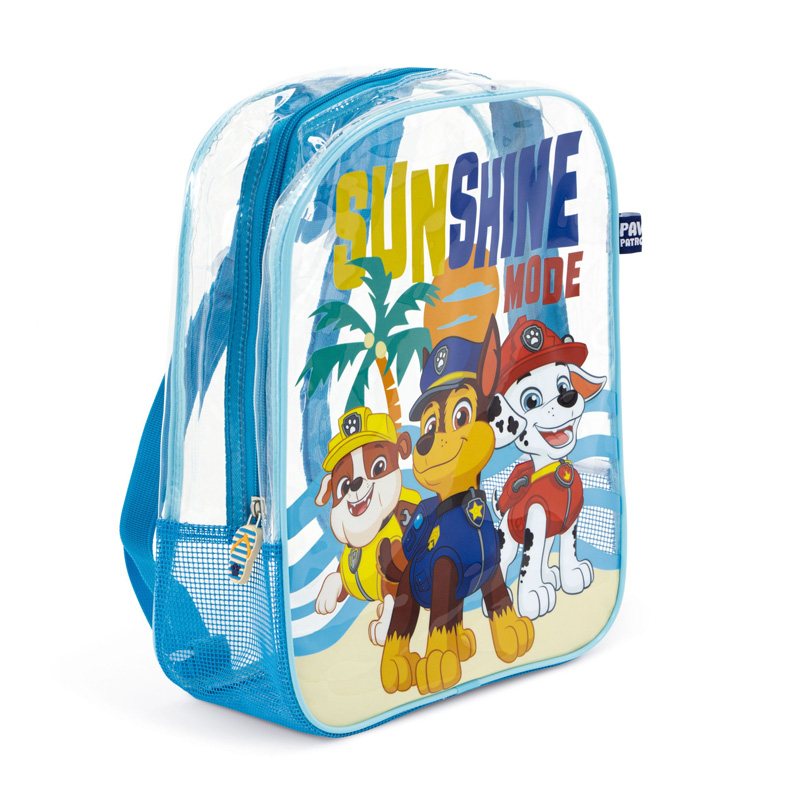 Mochila de playa transparente Paw Patrol 31cm