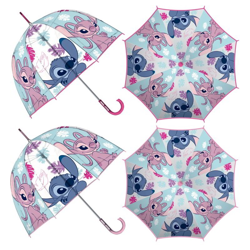 Paraguas manual burbuja transparente Angel Stitch 67cm