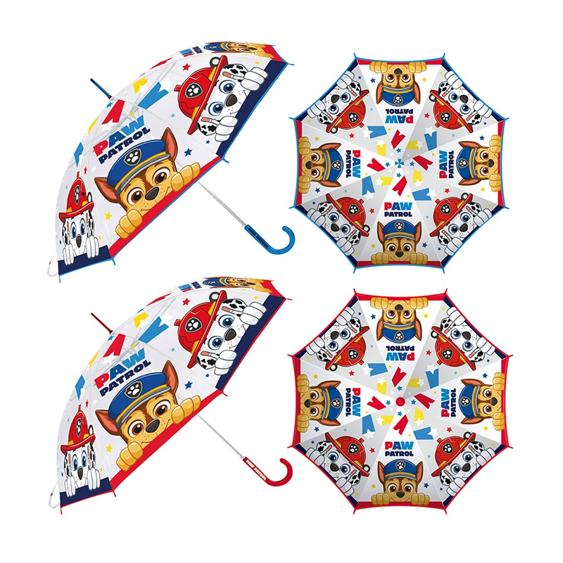 Paraguas semitransparente manual Chase & Marshall Paw Patrol 63cm