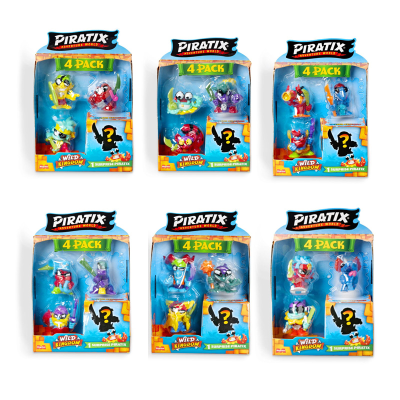 Blíster 4 Pack Piratix Wild Kingdom - modelos aleatorios