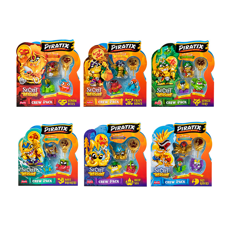 Blíster 4 Crew Pack Piratix Secret Treasure - modelos aleatorios