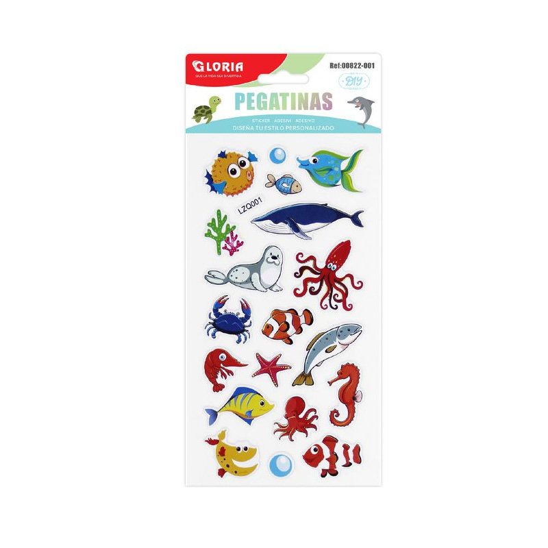 Pegatinas 3D Animales Acuáticos