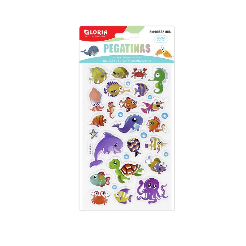Pegatinas 3D Océano peces