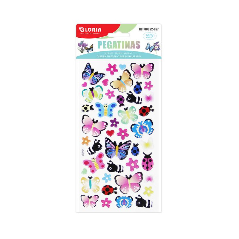 Pegatinas 3D Mariposas y Flores