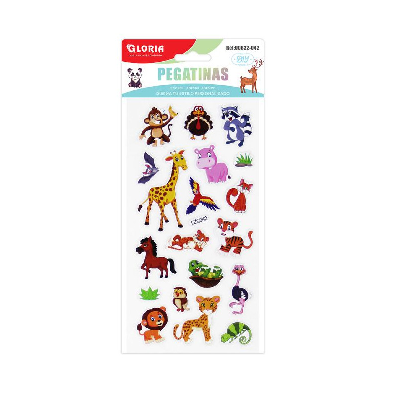 Pegatinas 3D Animales Selva