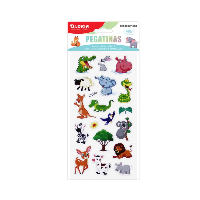 Pegatinas 3D Animales Sabana