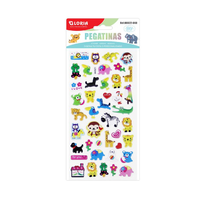 Pegatinas 3D Happy Animals