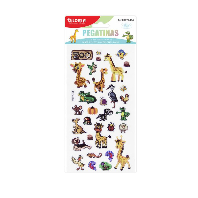 Pegatinas 3D Animales Zoo