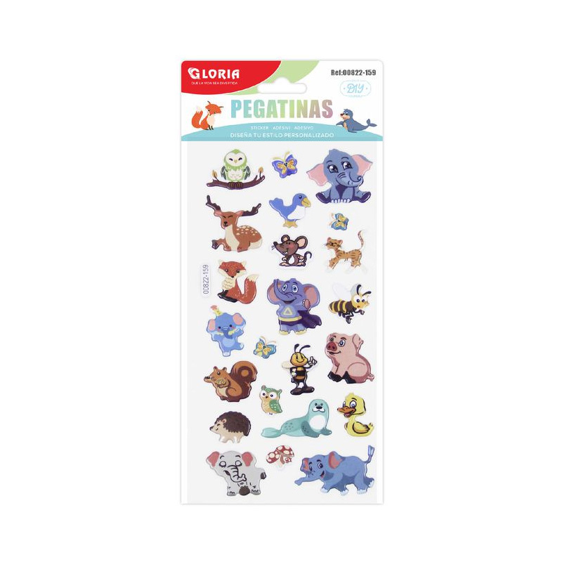 Pegatinas 3D Animales curiosos
