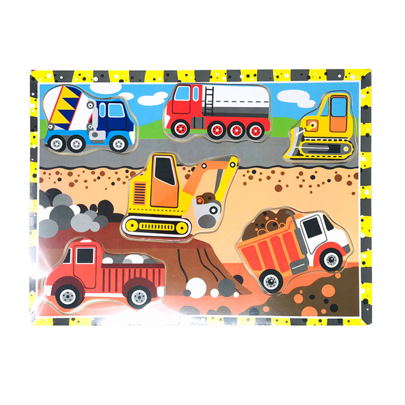 Distribuidor mayorista de Puzzle madera encajable maquinaria de construcción 6pzs