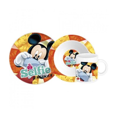 Distribuidor mayorista de Set desayuno 3 piezas cerámica Mickey