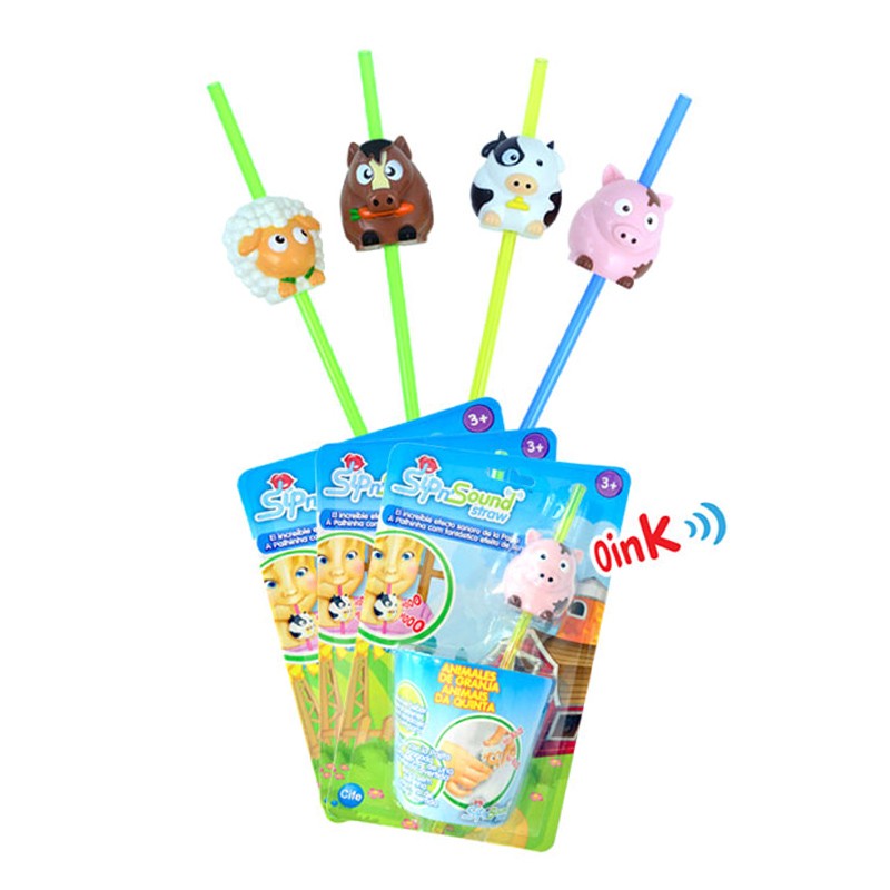 Distribuidor mayorista de Pajitas con sonido Sip n Sound Animales de Granja