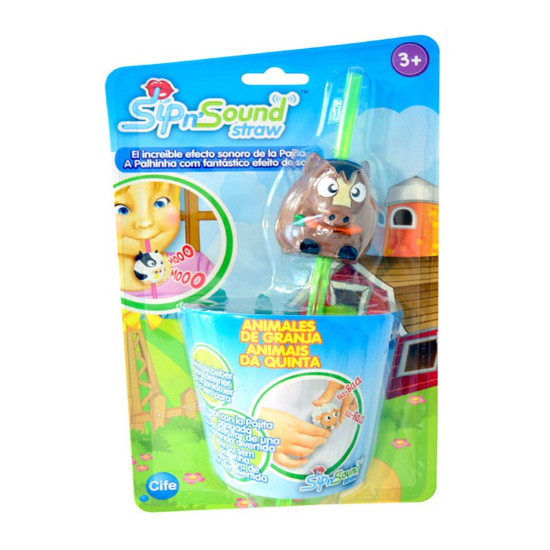 Distribuidor mayorista de Pajitas con sonido Sip n Sound Animales de Granja