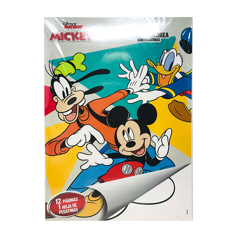 Libros pega y pinta Mickey Mouse