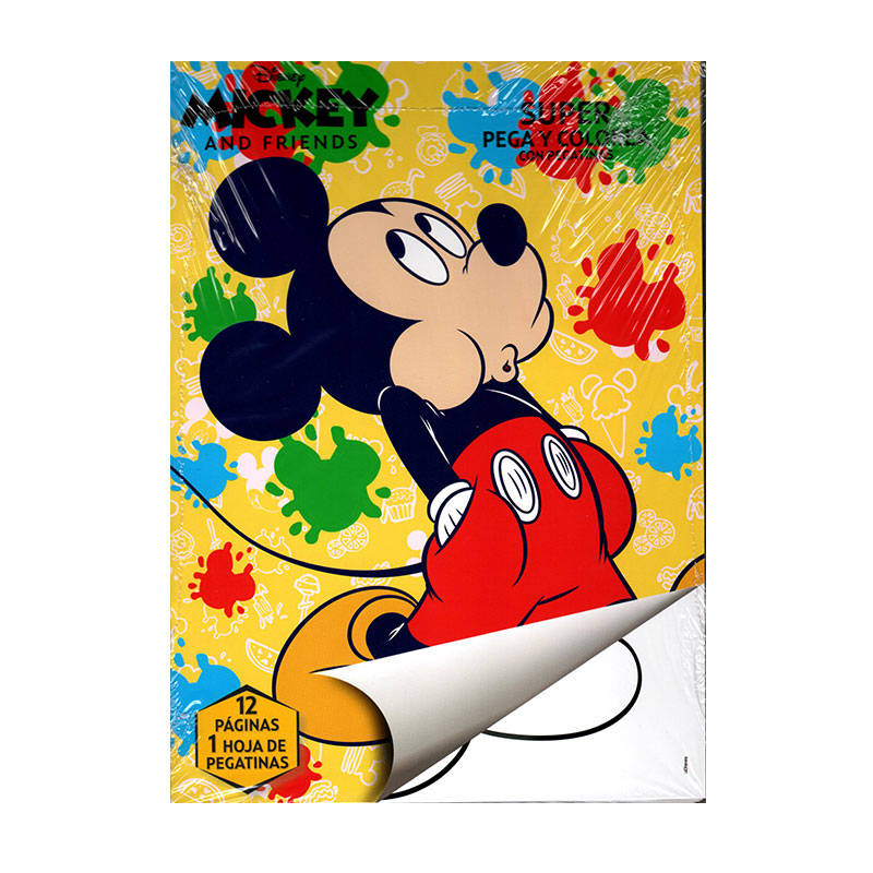 Libros Super pega y colorea Mickey and Friends