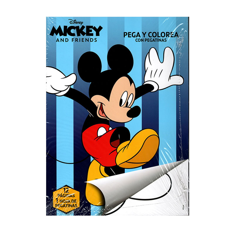 Libros pega y colorea Mickey and Friends