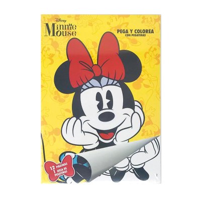 Libros pega y pinta Minnie Mouse Disney