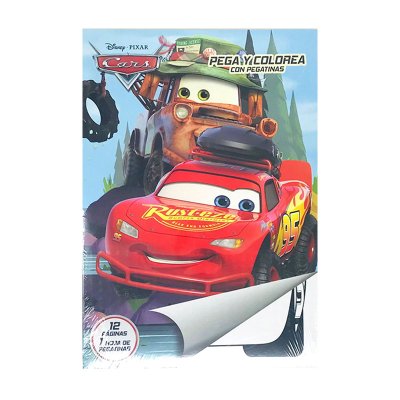 Libros pega y pinta McQueen Cars Disney