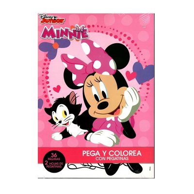 Libros pega y colorea Minnie Mouse Disney