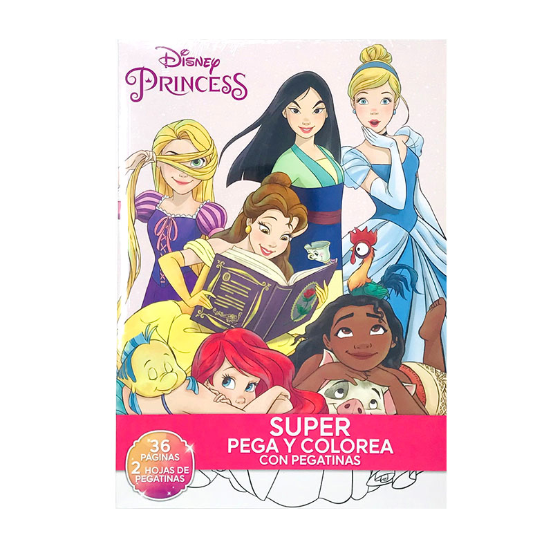 Libros pega y colorea Princesas Disney 36pag