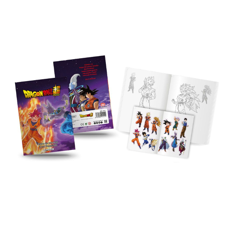 Libros colorea y pega Dragon Ball Super