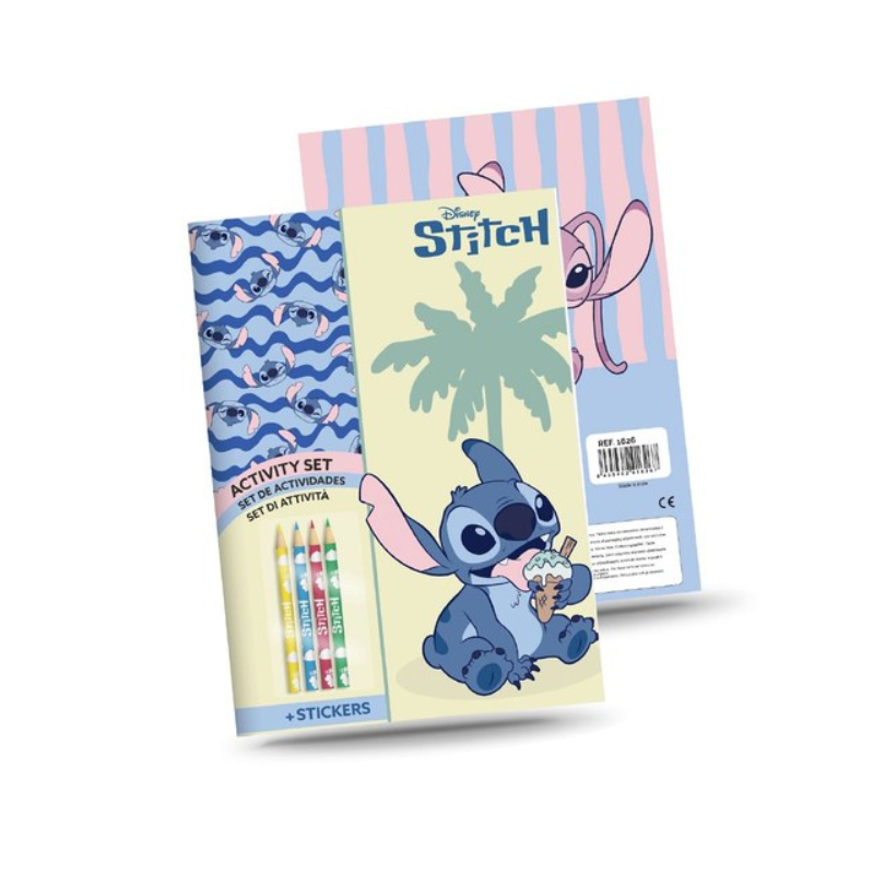 Set de actividades c/pegatinas Stitch Disney