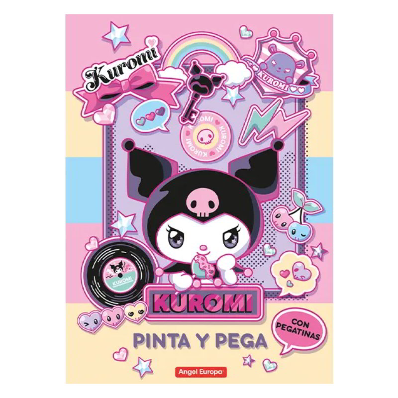 Libros pinta y pega con pegatinas Kuromi
