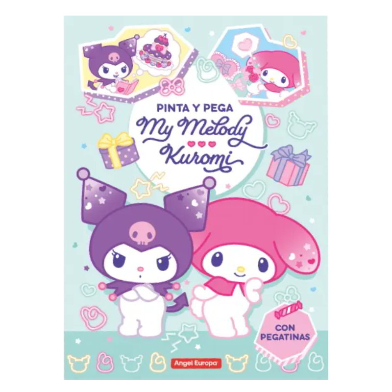 Libros pinta y pega My Melody Kuromi