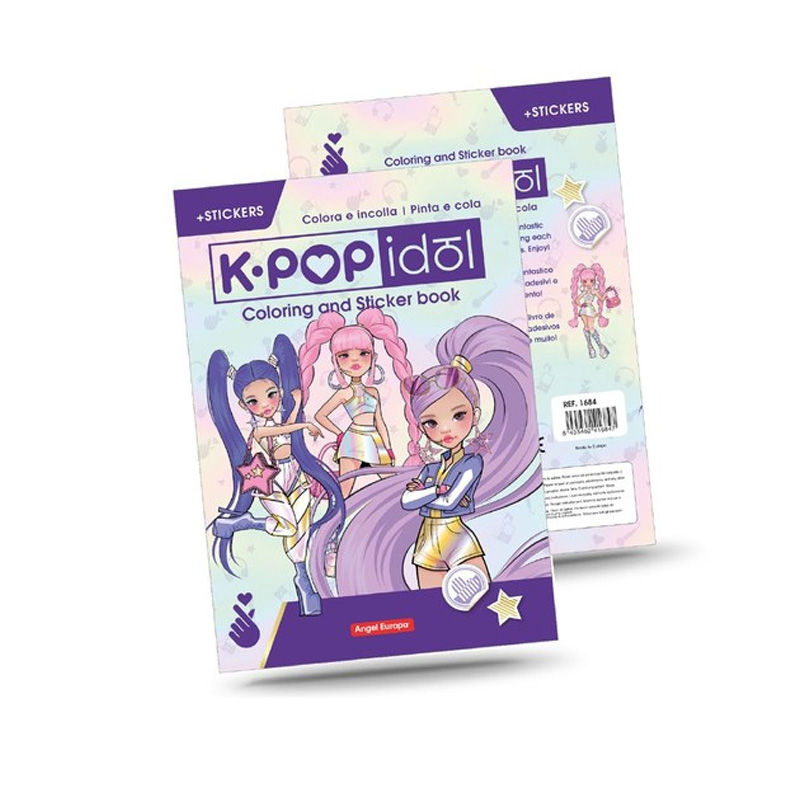 Libros pega y colorea KPop Idol