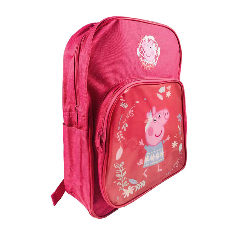 Mochila Infantil Peppa Pig 30cm - Com Lantejoulas Que Mudam De Cor