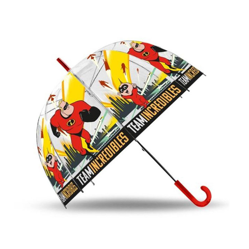 Distribuidor mayorista de Paraguas transparente manual Los Increibles burbuja 48cm 19"