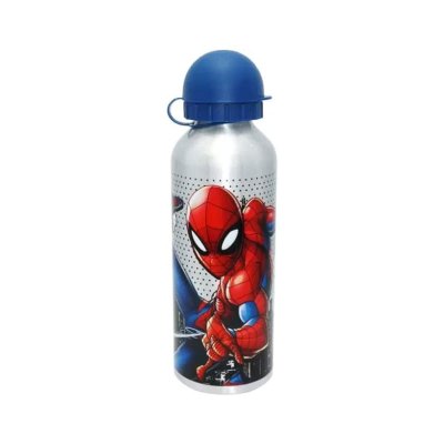 Botella aluminio 500ml Spiderman Marvel - gris