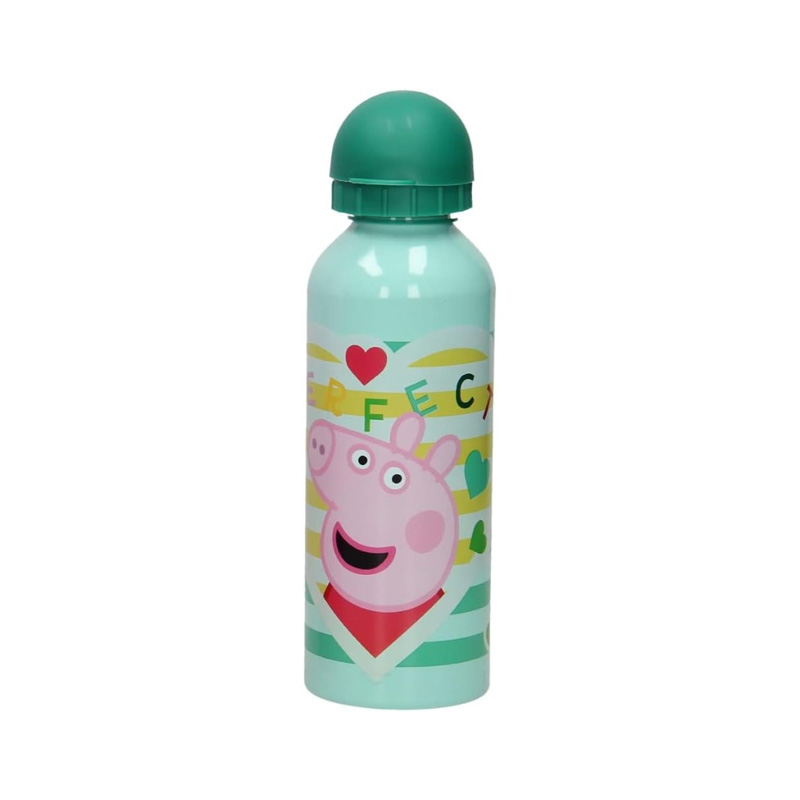 Botella aluminio Peppa Pig 500ml - verde