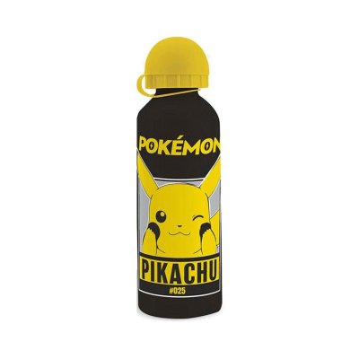 Botella aluminio 500ml Pokémon - negro