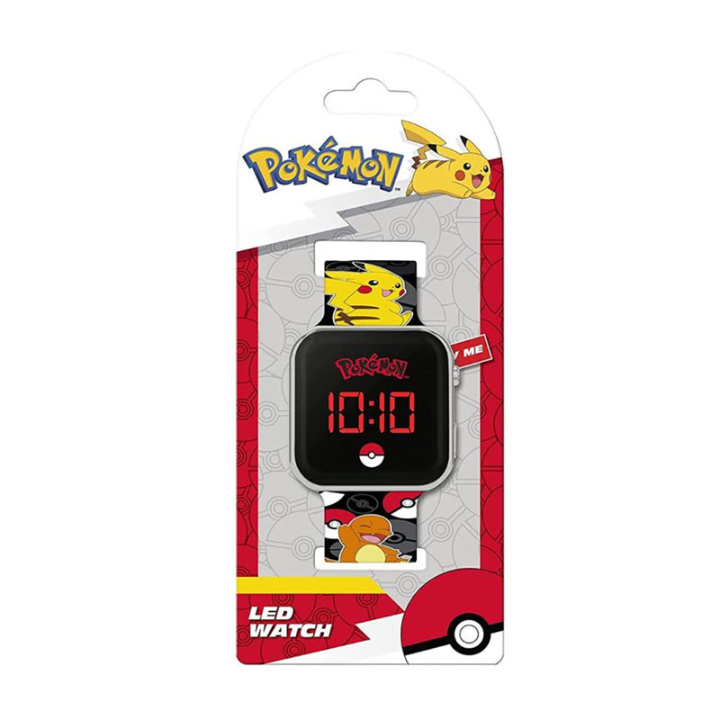 Reloj LED Pikachu Pokémon - negro