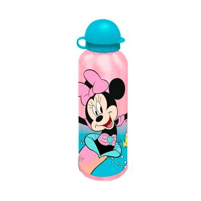 Botella aluminio Minnie Mouse Sirenita 500ml - rosa