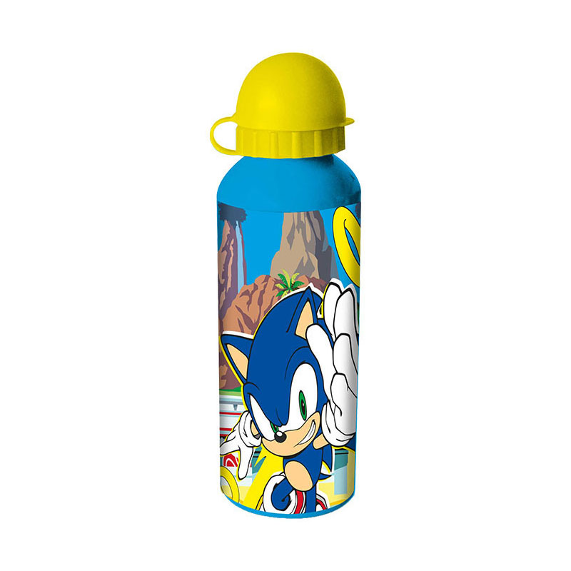 Distribuidor mayorista de Botella aluminio 500ml Sonic The Hedgehoc - amarillo