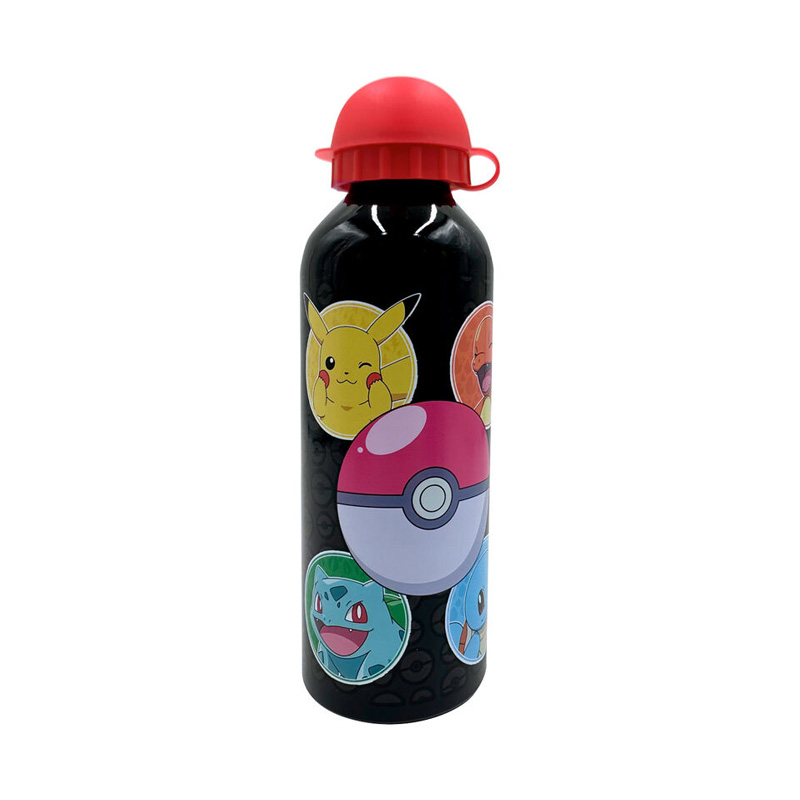 Botella aluminio 500ml Pokeball Pokémon - negro