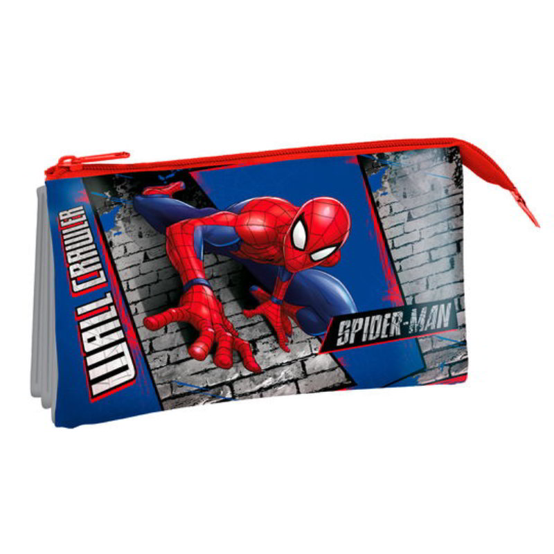 Estuche triple Spiderman Marvel Wall Crawler