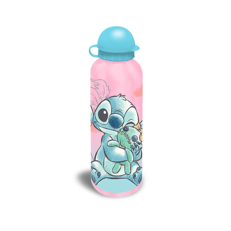 Botella aluminio Stitch Ohana Disney 500ml - rosa